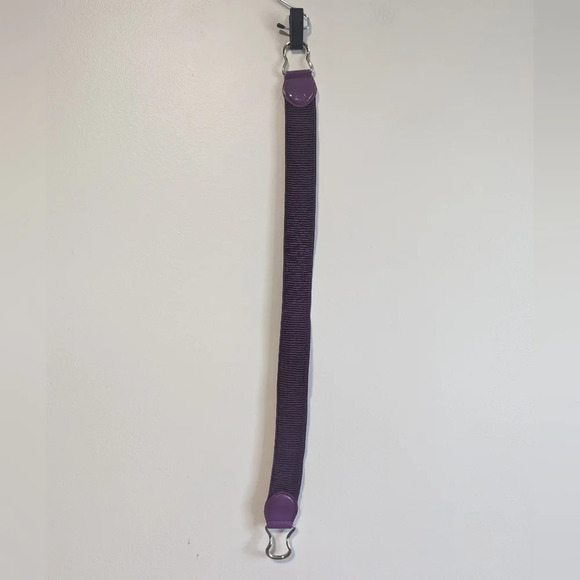 Purple Stretchy Waist Belt w Silver  Hardware - Size Small - Picture 1 of 6